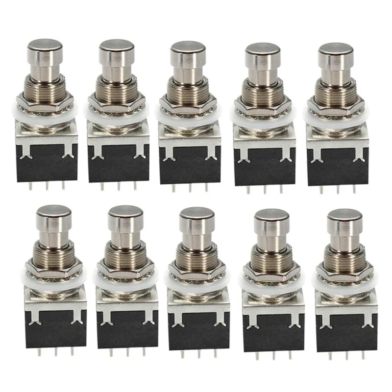 

New 10Pcs 3PDT 9 Pin Guitar Effects Pedal Foot Switches Stompbox True Bypass