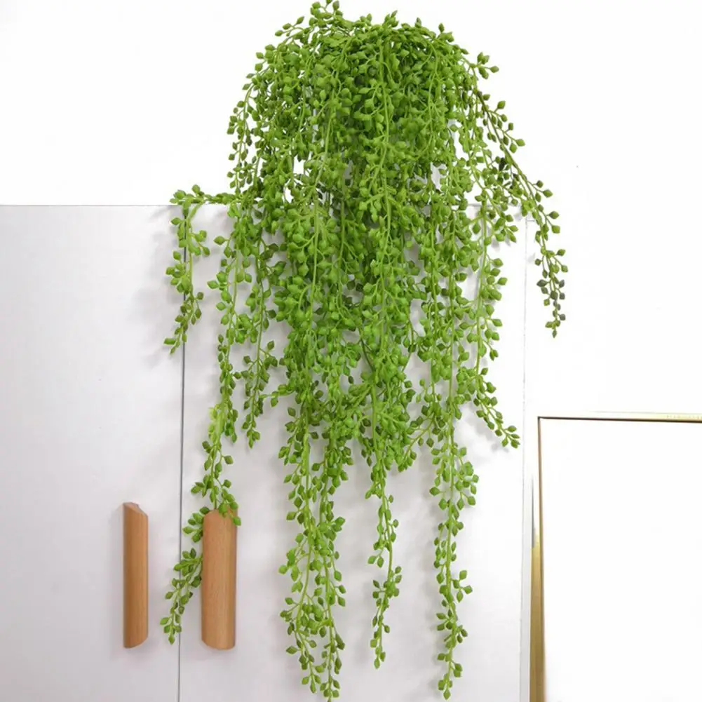Artificial succulents hanging wall plants pearls fleshy vine green branches home decoration plastic garland wedding decor rattan 
Artificial succulents hanging wall plants pearls fleshy vine green branches home decoration plastic garland wedding decor rattan