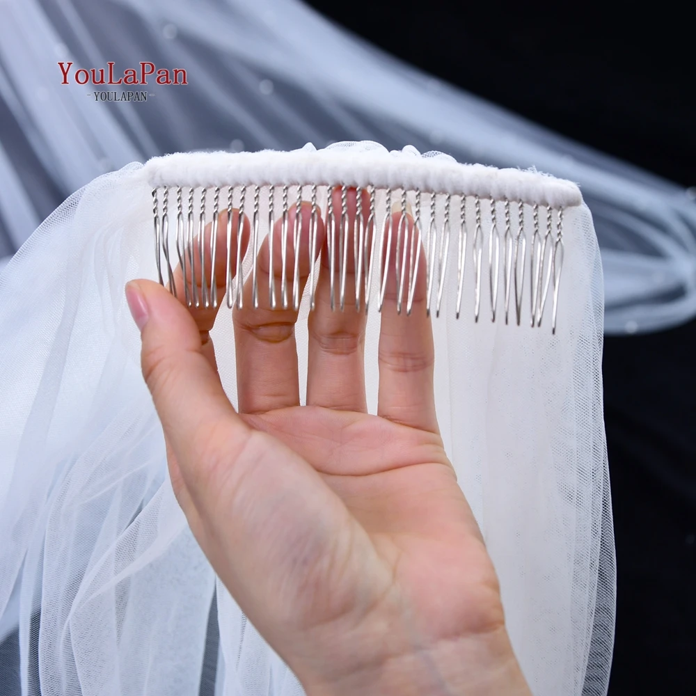 TOPQUEEN V77 Lace Veils Ivory Wedding Veil Tulle Transparent Cathedral Veil Bride Appliqued Cathedral Wedding Veil with Comb
TOPQUEEN V77 Lace Veils Ivory Wedding Veil Tulle Transparent Cathedral Veil Bride Appliqued Cathedral Wedding Veil with Comb