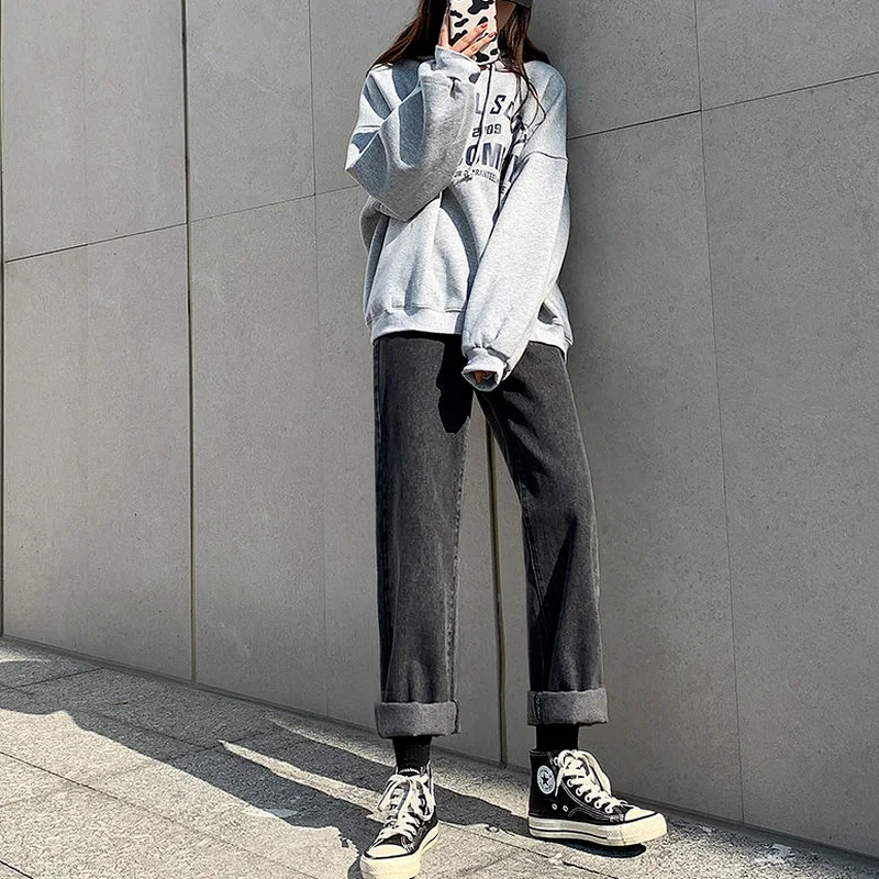 Jeans Women Baggy-jeans Womens Vintage Streetwear Gray Students All-match Elegant Wide Leg Denim Trousers Mujer Ulzzang Fashion
Jeans Women Baggy-jeans Womens Vintage Streetwear Gray Students All-match Elegant Wide Leg Denim Trousers Mujer Ulzzang Fashion
