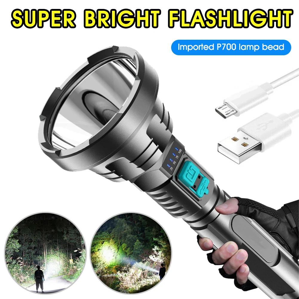 Portable powerful Flashlight Ultra Bright LED Lamp Torch Light 3 Modes Rechargeable Waterproof Flash Light for Outdoor Camping
Portable powerful Flashlight Ultra Bright LED Lamp Torch Light 3 Modes Rechargeable Waterproof Flash Light for Outdoor Camping