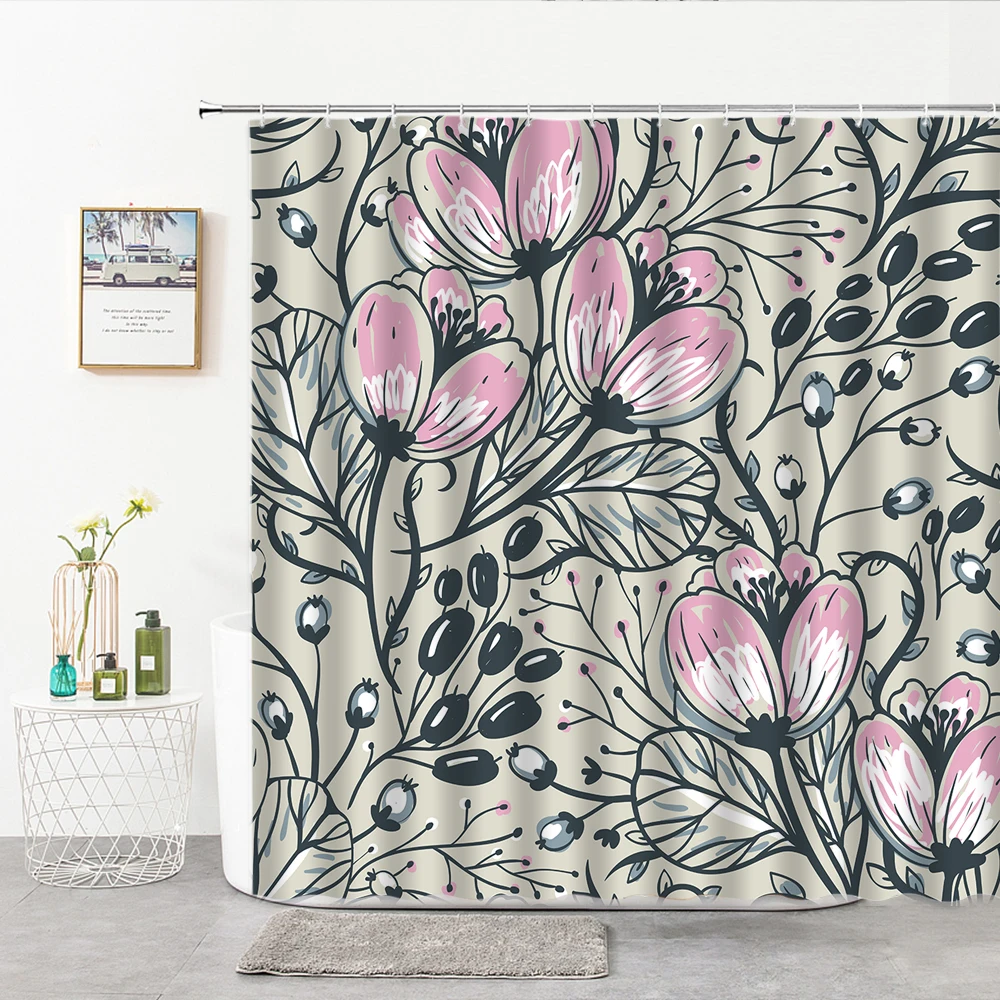 Shower Curtain Hand Painted Flowers Black Background Modern Simplicity Home Bathroom Curtain Bedroom Decoration Hang On The Wall
Shower Curtain Hand Painted Flowers Black Background Modern Simplicity Home Bathroom Curtain Bedroom Decoration Hang On The Wall