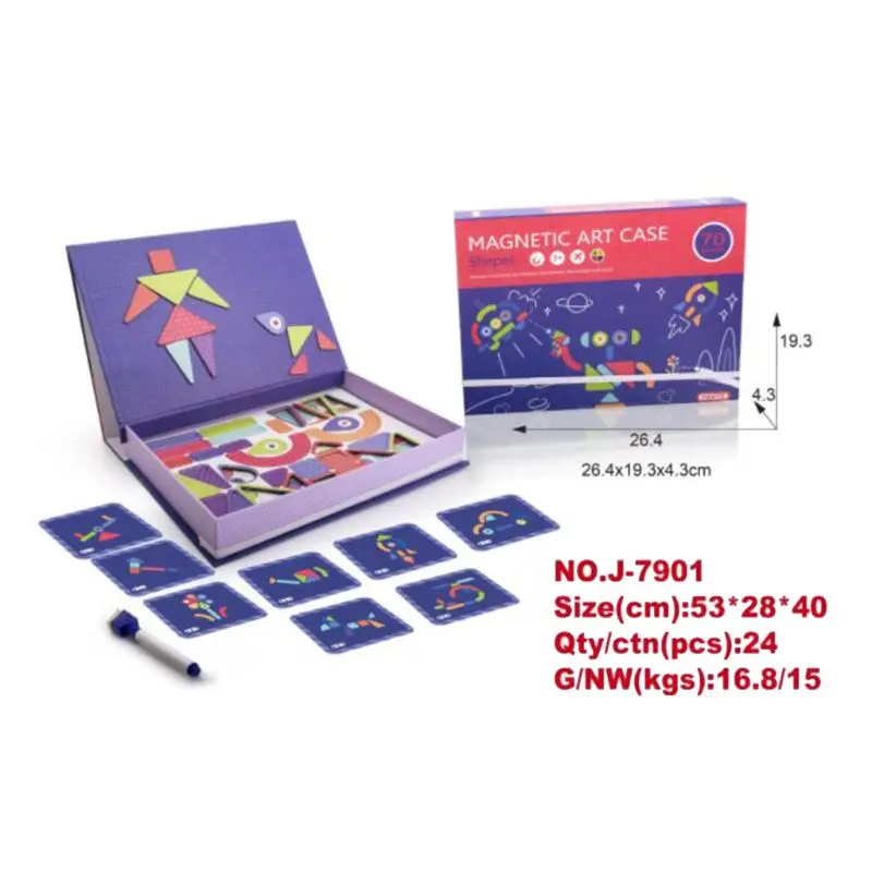 Magnetic 3D Puzzle Montessori Tangram Game Educational Learning Drawing Board Games Toy gift for Kids
Magnetic 3D Puzzle Montessori Tangram Game Educational Learning Drawing Board Games Toy gift for Kids