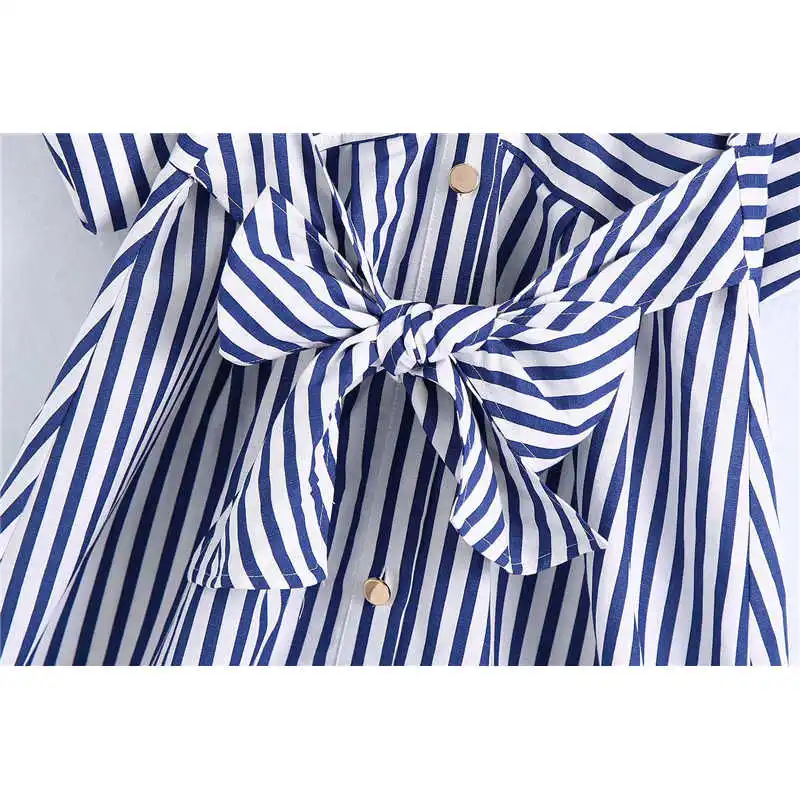 female Evfer striped za summer long dress with belt girls single fashion short sleeve dressed in linen high waist
female Evfer striped za summer long dress with belt girls single fashion short sleeve dressed in linen high waist