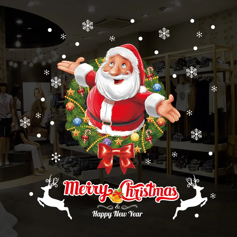 New Year's Decor Stickers Shop Showcase Households Glass Cartoon Cute Removable Wall Posters Self-adhesive Wallpapers
New Year's Decor Stickers Shop Showcase Households Glass Cartoon Cute Removable Wall Posters Self-adhesive Wallpapers