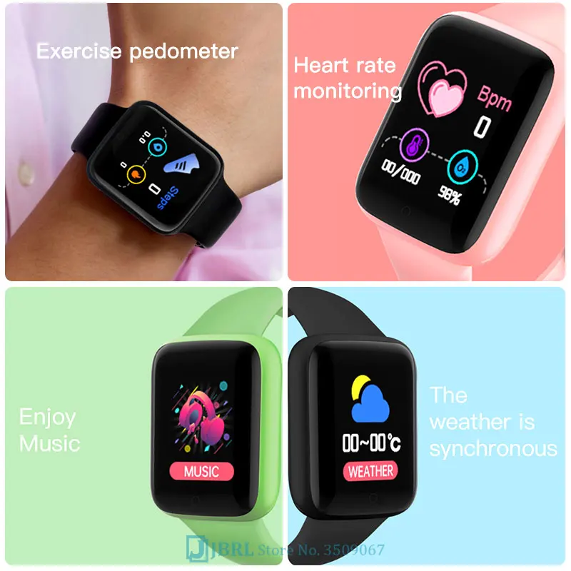 Детские умные часы с силиконовым браслетом фитнес-трекер для девочек мальчиков