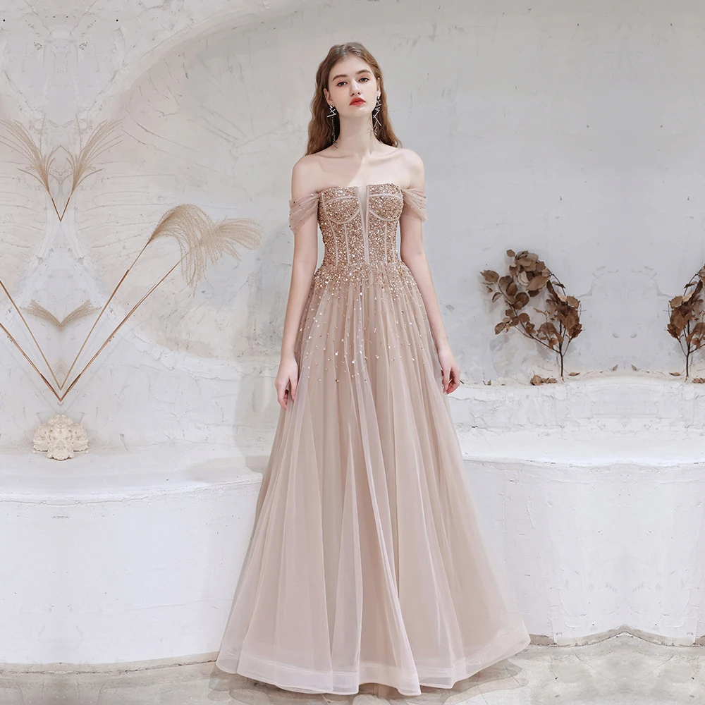 Beaded Evening Dresses 2021 Nude Pink Burgundy Sexy Off Shoulder Plunging Beading Sequined Sleeveless Formal Gown
Beaded Evening Dresses 2021 Nude Pink Burgundy Sexy Off Shoulder Plunging Beading Sequined Sleeveless Formal Gown