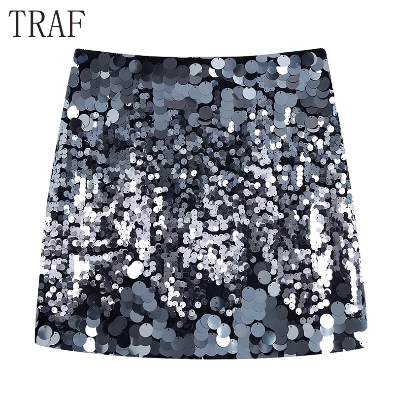 TRAF Za High Waist Sequin Skirt Women Silver Mini Skirts Woman Fashion 2021 Autumn Winter Glitter Y2K New Year Short Skirts
TRAF Za High Waist Sequin Skirt Women Silver Mini Skirts Woman Fashion 2021 Autumn Winter Glitter Y2K New Year Short Skirts