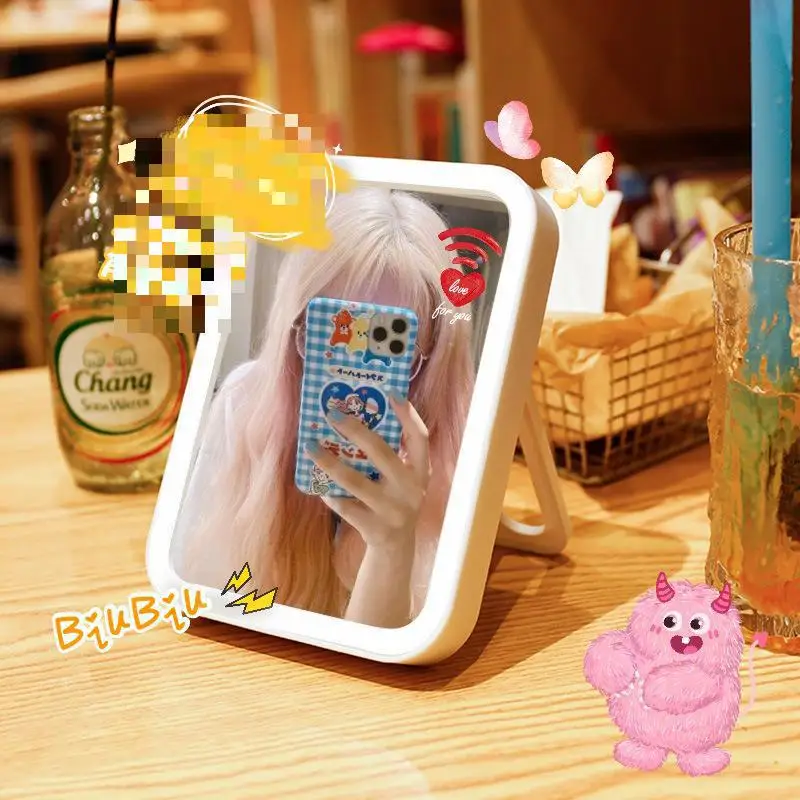 Ins wind LED desktop makeup mirror net red portable rechargeable girls suitable for gifts
Ins wind LED desktop makeup mirror net red portable rechargeable girls suitable for gifts