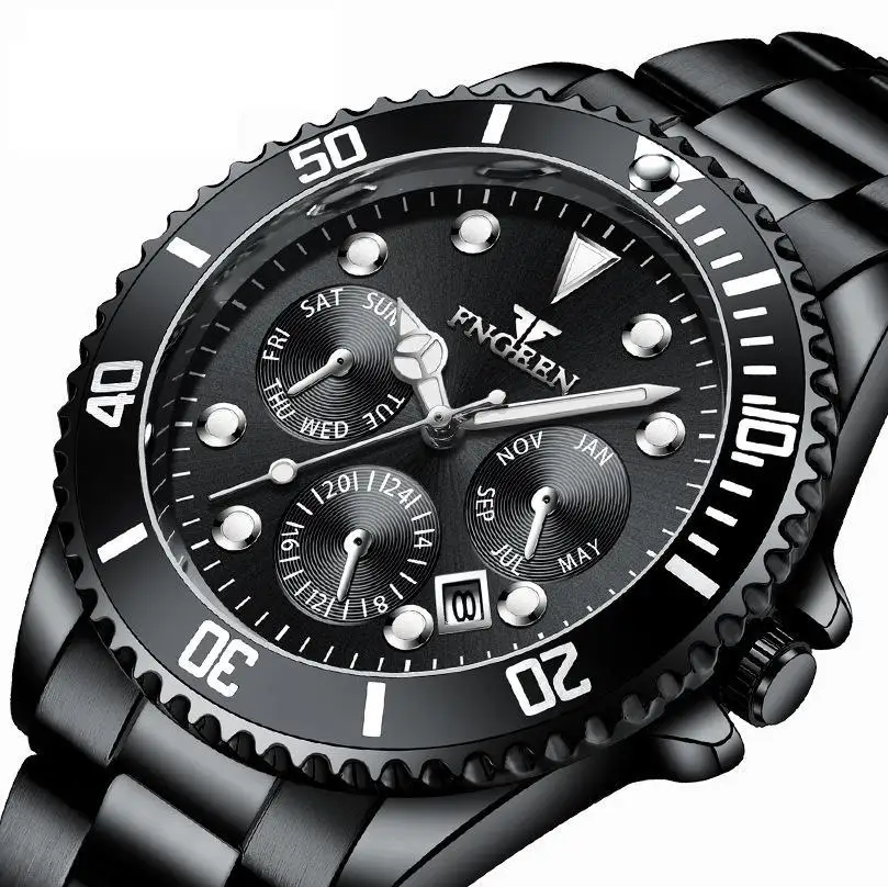 Green Water Ghost 2021 new men's non-mechanical quartz waterproof steel band fashion trend watch men's quartz watch business
Green Water Ghost 2021 new men's non-mechanical quartz waterproof steel band fashion trend watch men's quartz watch business