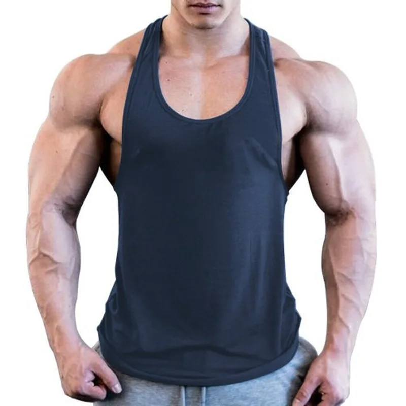 Тренировочная футболка мужские майки без рукавов для фитнеса тренажерного зала