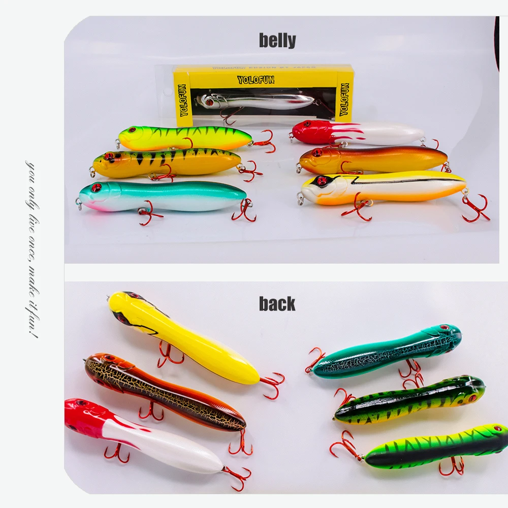10cm 15.6g Top Water Pencil Popper Wobbler Fishing Lure Hard Bait Peche For Fishing Artificial Fishing accessory Lures New 2021
10cm 15.6g Top Water Pencil Popper Wobbler Fishing Lure Hard Bait Peche For Fishing Artificial Fishing accessory Lures New 2021