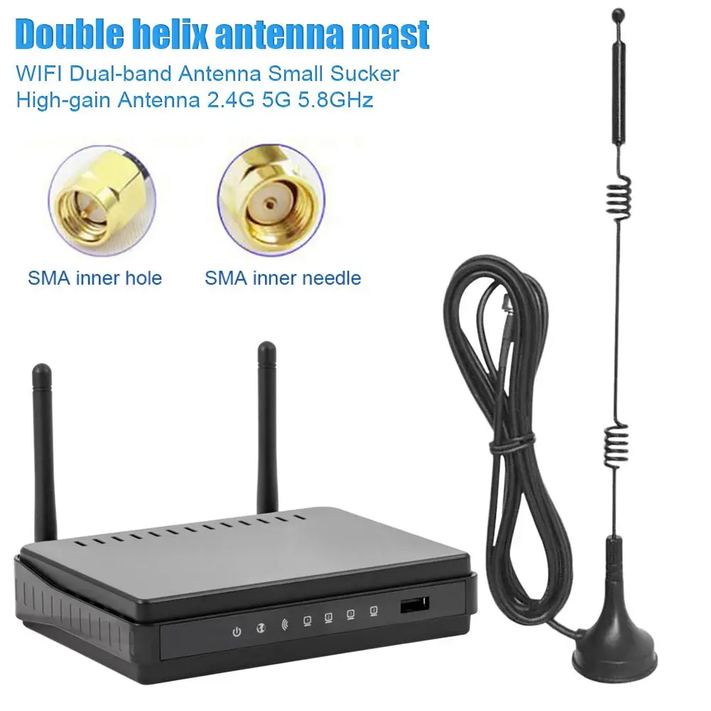 2.4G 5G 5.8GHz 12dbi Dual-band Antenna SMA Male Connector With Magnetic Base For Radio Signal Wireless Repeater
2.4G 5G 5.8GHz 12dbi Dual-band Antenna SMA Male Connector With Magnetic Base For Radio Signal Wireless Repeater