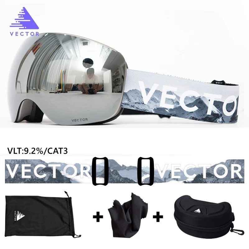 Женские зимние лыжные очки с защитой UV400, противотуманные большие сферические очки с двойными линзами, мужские лыжные очки для сноуборда и с...
Женские зимние лыжные очки с защитой UV400, противотуманные большие сферические очки с двойными линзами, мужские лыжные очки для сноуборда и с...