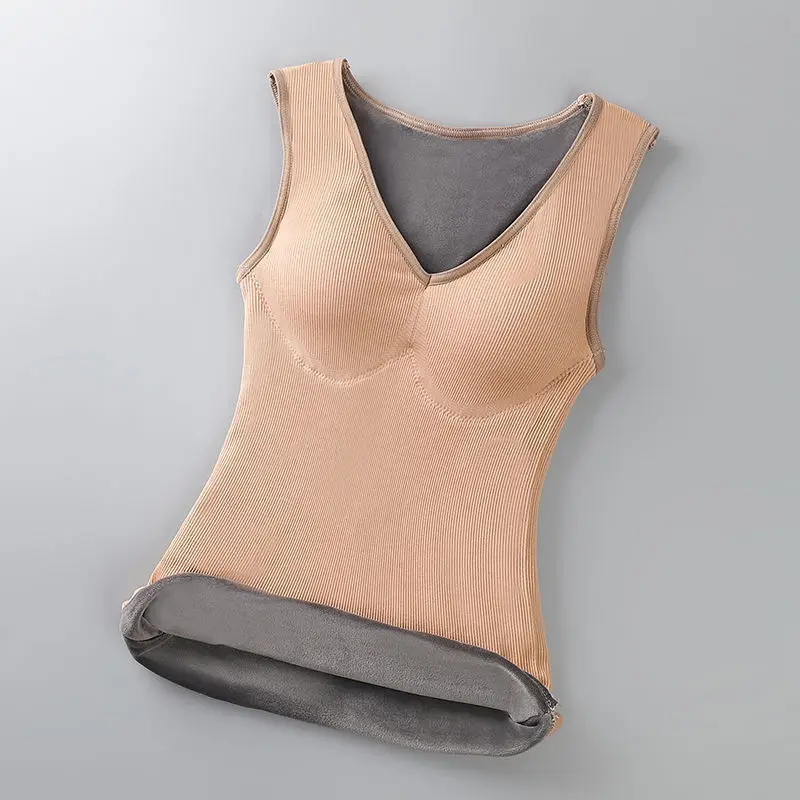 Women 2021 Winter Fashion Slim Sleeveless Bottoming Tops Female Thermal Underwear Vest Tops Ladies V-neck Warm Tanks Tops E314
Women 2021 Winter Fashion Slim Sleeveless Bottoming Tops Female Thermal Underwear Vest Tops Ladies V-neck Warm Tanks Tops E314