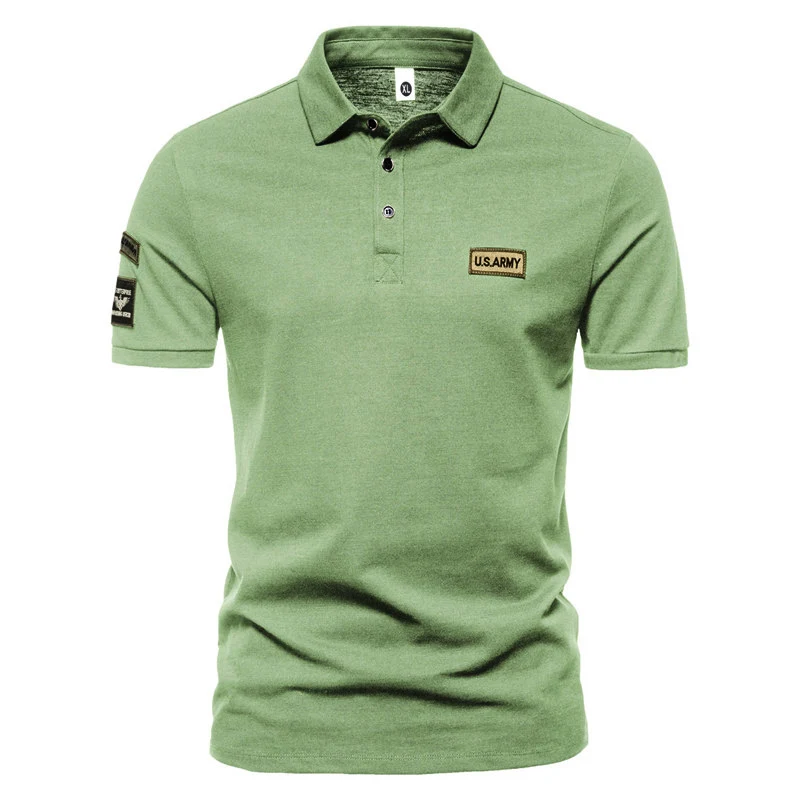 Fashion summer Short sleeve polo shirt Men Lapel Casual Tops blouses branded men's military Polo shirts 2021 new
Fashion summer Short sleeve polo shirt Men Lapel Casual Tops blouses branded men's military Polo shirts 2021 new