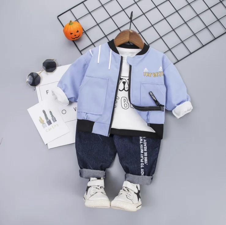 Baby Boys 3pcs Clothing Sets Spring Autumn Toddler Fashion Denim Coat Hoodies Pants Tracksuits For Bebe Infant Casual Outfits
Baby Boys 3pcs Clothing Sets Spring Autumn Toddler Fashion Denim Coat Hoodies Pants Tracksuits For Bebe Infant Casual Outfits