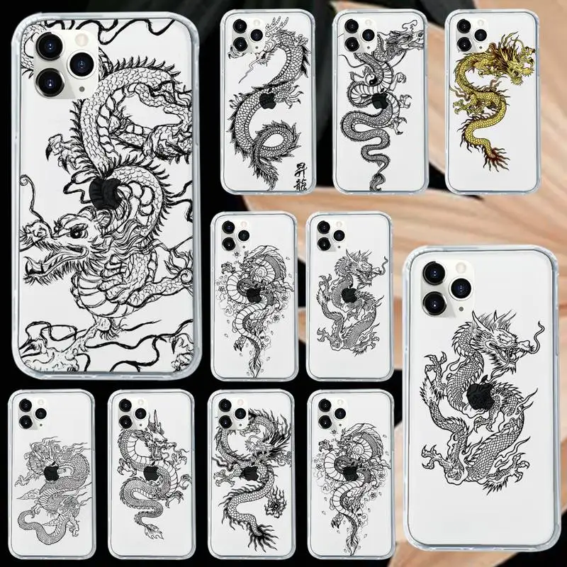 Dragon Black and white lines Phone Case Transparent soft For iphone 12 11 13 7 8 6 s plus x xs xr pro max mini
Dragon Black and white lines Phone Case Transparent soft For iphone 12 11 13 7 8 6 s plus x xs xr pro max mini