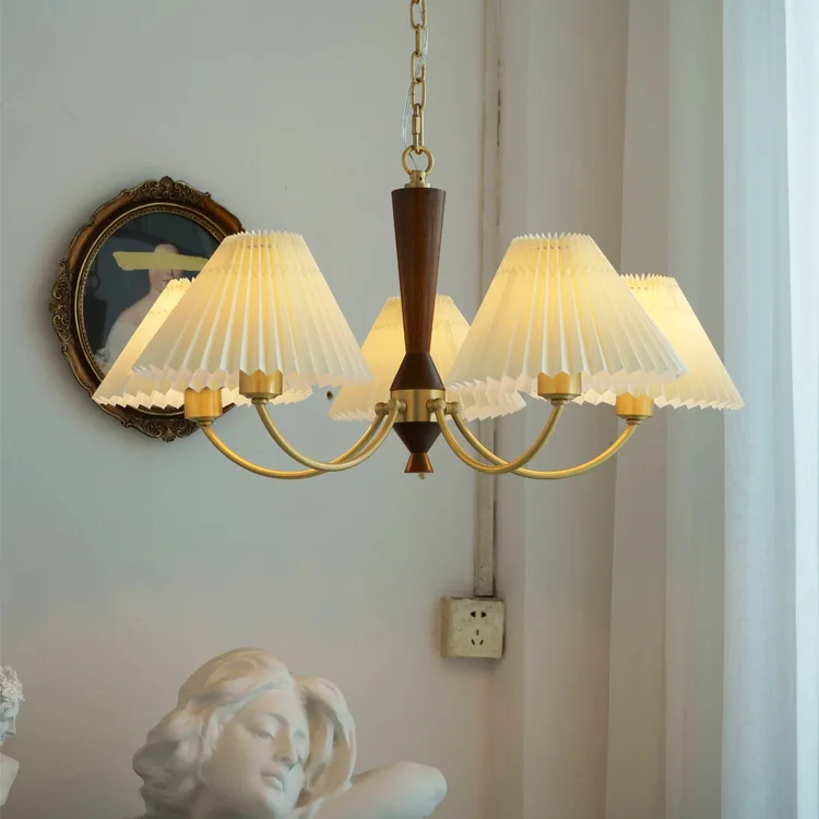 Living Room Chandelier Walnut All Copper Bedroom Study Dining Room Pleated Lamps Atmospheric Net Red Japanese Retro
Living Room Chandelier Walnut All Copper Bedroom Study Dining Room Pleated Lamps Atmospheric Net Red Japanese Retro