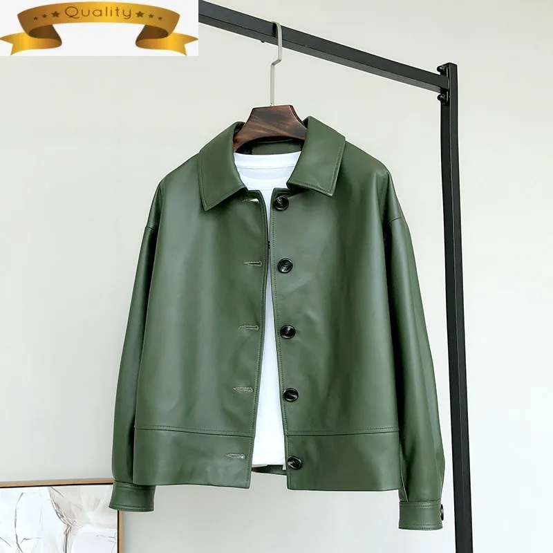 Jacket Leather Women's Genuine 2021 Korean Spring Autumn Sheepskin Coat Short Casual Real Leather Jackets Cuero Genuino 121 KJ
Jacket Leather Women's Genuine 2021 Korean Spring Autumn Sheepskin Coat Short Casual Real Leather Jackets Cuero Genuino 121 KJ