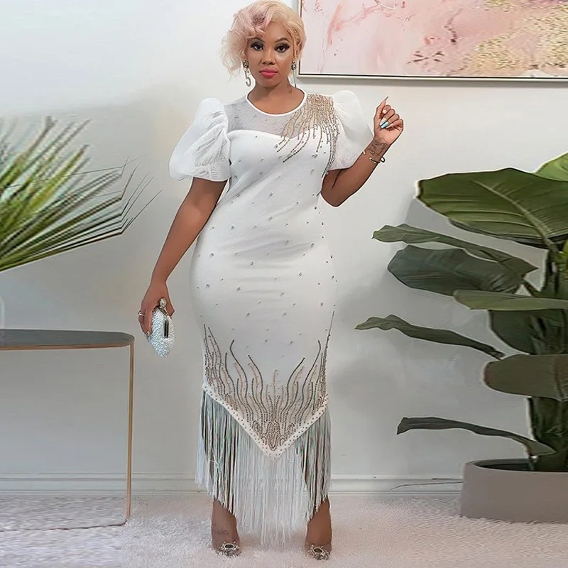 Women Sexy Party Dress Short Sleeve Embroidered Tassel Patchwork Beading Bodycon Midi Dresses Birthday Wedding Outfits 2021 New
Women Sexy Party Dress Short Sleeve Embroidered Tassel Patchwork Beading Bodycon Midi Dresses Birthday Wedding Outfits 2021 New