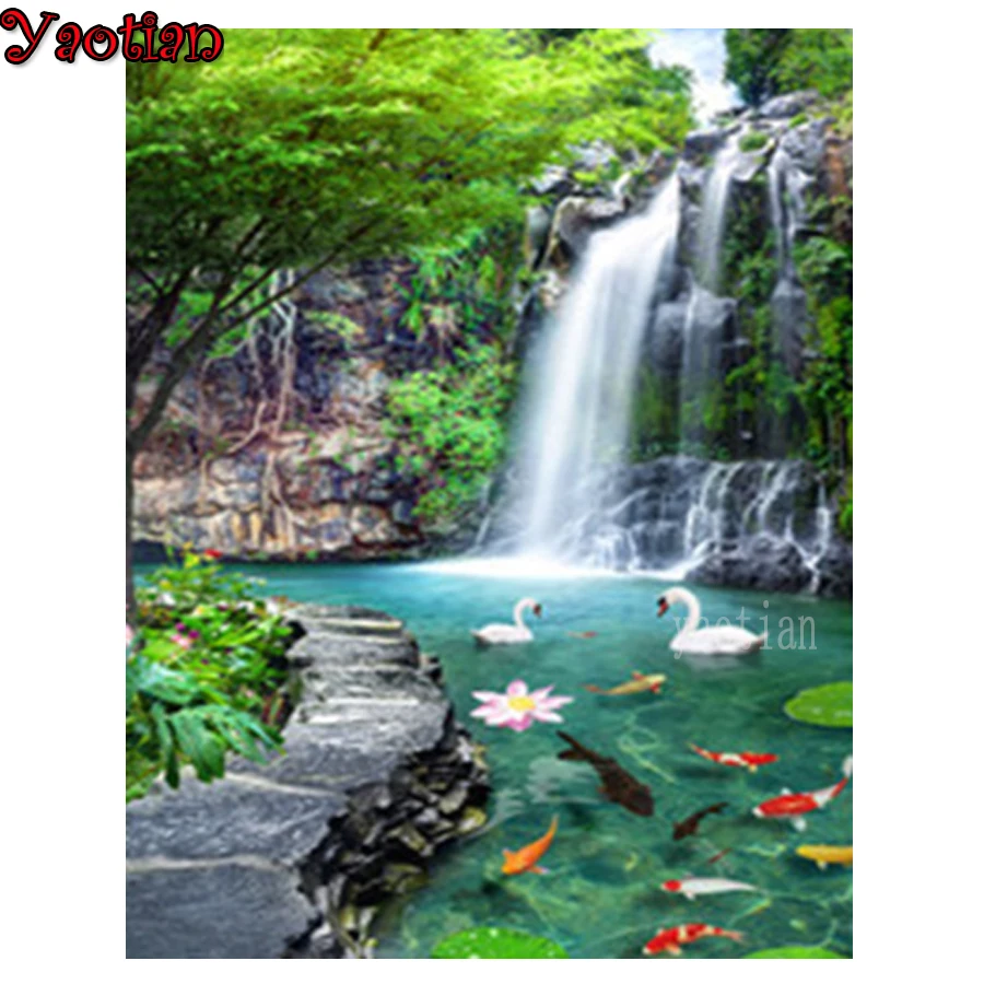 5D Diamond Painting Waterfall Lotus Carp The Scenery Picture Full Square Round Craft Kit DIY Diamond Embroidery Of Rhinestone
5D Diamond Painting Waterfall Lotus Carp The Scenery Picture Full Square Round Craft Kit DIY Diamond Embroidery Of Rhinestone