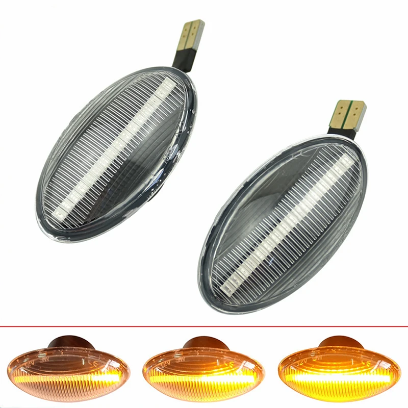 LED Dynamic Side Wing Flowing Water Turning Side Light Side Marker Blinker For BMW R50 R52 R53 Smoked Black Crystal
LED Dynamic Side Wing Flowing Water Turning Side Light Side Marker Blinker For BMW R50 R52 R53 Smoked Black Crystal