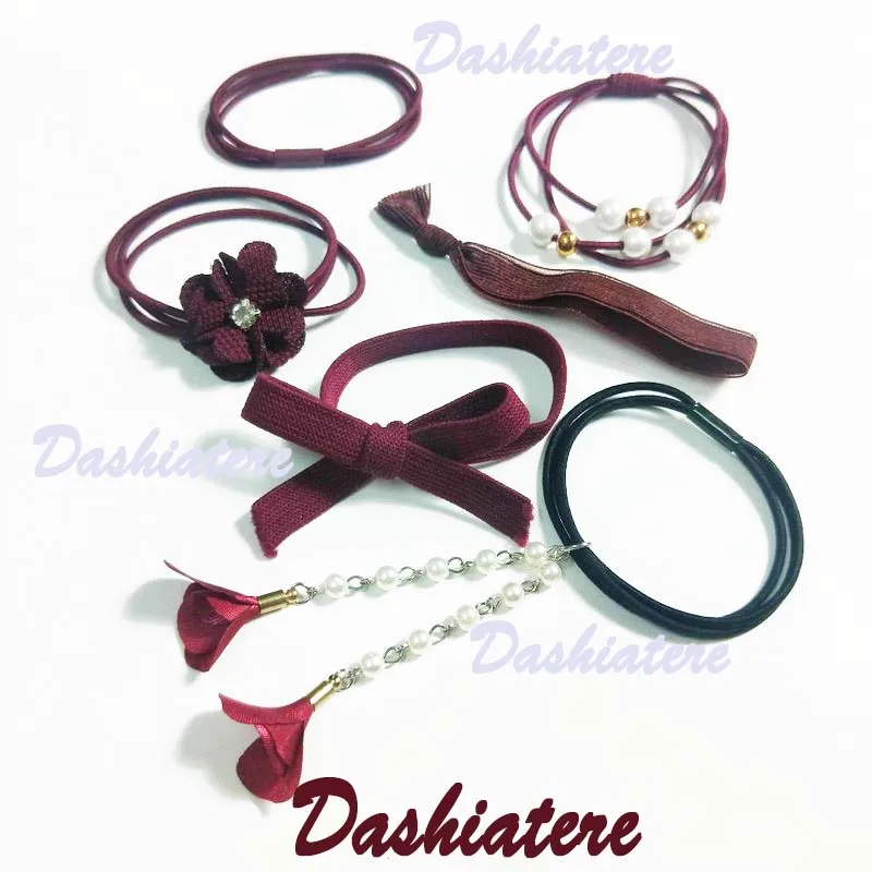 6pcs/lot Elastic Hair Ties Band Hoop for Girls Claret Red Scrunchies Women Accessories Pack Tassel Ponytail Bow Head bands
6pcs/lot Elastic Hair Ties Band Hoop for Girls Claret Red Scrunchies Women Accessories Pack Tassel Ponytail Bow Head bands