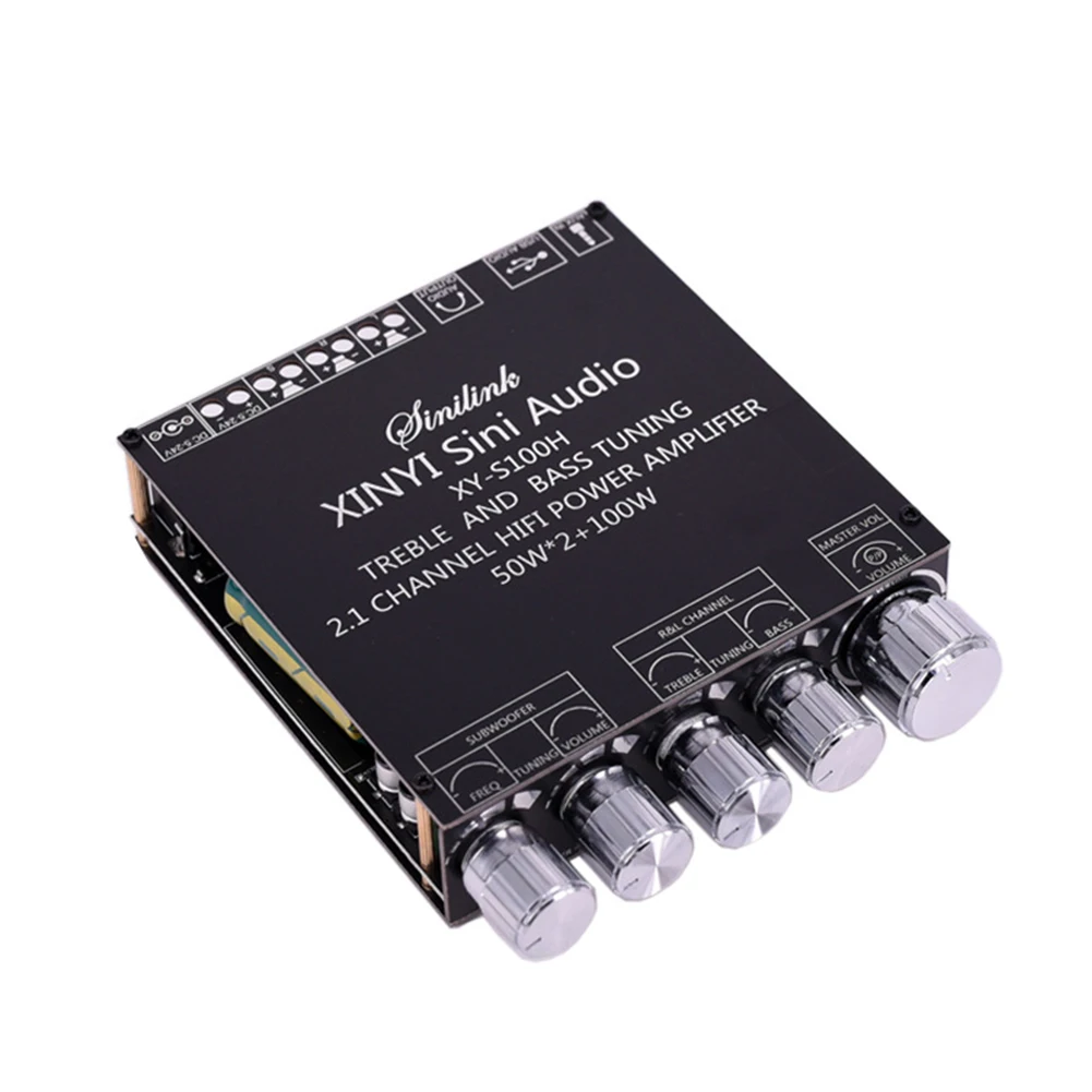 XY-S100H 50Wx2 + 100W 2 1 канальная Плата усилителя Bluetooth-совместимый аудиомодуль стерео
