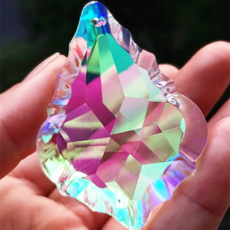 (Free Ring) Top Quality 63mm K9 Crystal Maple Leaf AB Color Chandelier Pendant/ Crystal Lighting Part / Crystal Curtain Drops
(Free Ring) Top Quality 63mm K9 Crystal Maple Leaf AB Color Chandelier Pendant/ Crystal Lighting Part / Crystal Curtain Drops