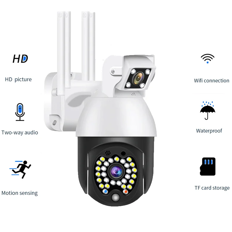 Умная IP-камера 1080P с углом обзора 360 градусов, беспроводная Wi-Fi видеокамера ночного видения, веб-камера, видеокамера для защиты дома и улицы
Умная IP-камера 1080P с углом обзора 360 градусов, беспроводная Wi-Fi видеокамера ночного видения, веб-камера, видеокамера для защиты дома и улицы