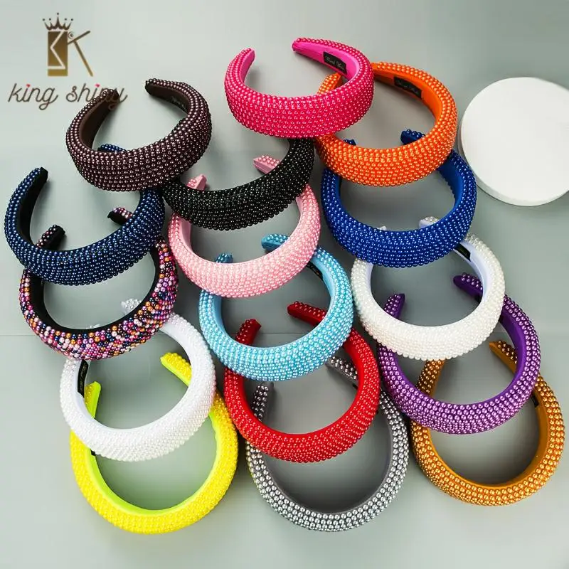 Elegant Full Colorful Simulated Pearl Padded Headband for Woman Vintage Solid Color Sponge Hairband Girls Party Hair Accessories
Elegant Full Colorful Simulated Pearl Padded Headband for Woman Vintage Solid Color Sponge Hairband Girls Party Hair Accessories