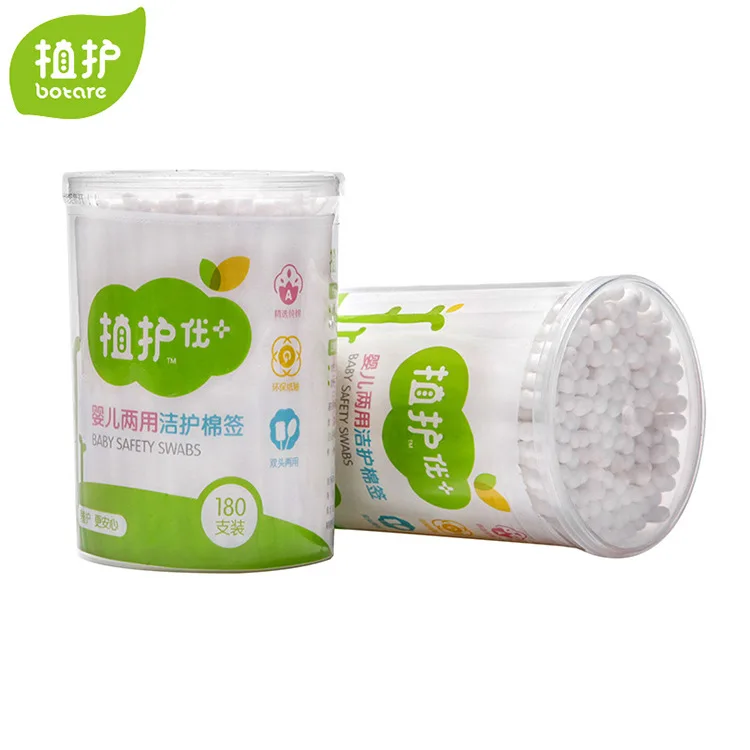 Baby dual-purpose cleaning cotton swabs,babyears,nose,belly button,lips, oral cleaning, thin shaft cotton swabs, 180 sticks/tube
Baby dual-purpose cleaning cotton swabs,babyears,nose,belly button,lips, oral cleaning, thin shaft cotton swabs, 180 sticks/tube
