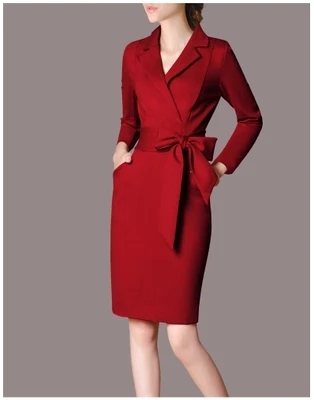 2019 Autumn New Arrival Women's Dresses Fashion Office Lady Notched Collar Sashes Solid Slim package hip Clothing Hots Dresses
2019 Autumn New Arrival Women's Dresses Fashion Office Lady Notched Collar Sashes Solid Slim package hip Clothing Hots Dresses