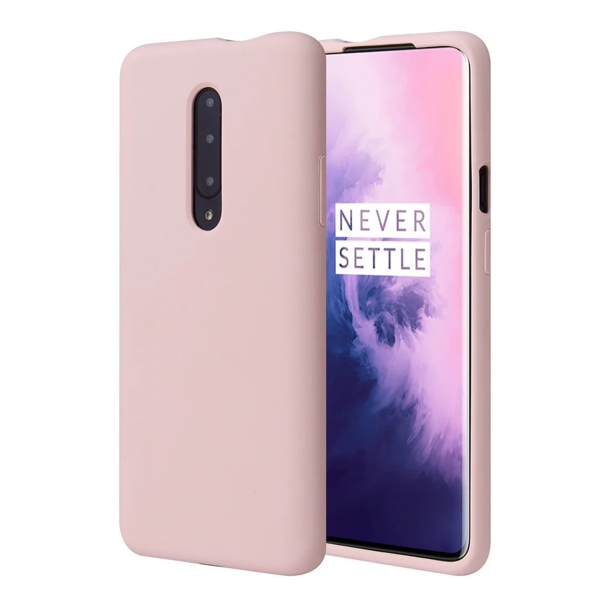 Чехол из чистого жидкого силикона для OnePlus 7/ 7T противоударный мягкий чехол