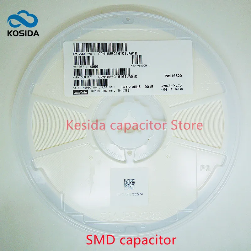 Керамический конденсатор 4000 шт./лот 0603/1608 101J 100PF 5% NPO/COG 50 в SMD grm1885c1h101ja5000, новый и оригинальный
Керамический конденсатор 4000 шт./лот 0603/1608 101J 100PF 5% NPO/COG 50 в SMD grm1885c1h101ja5000, новый и оригинальный