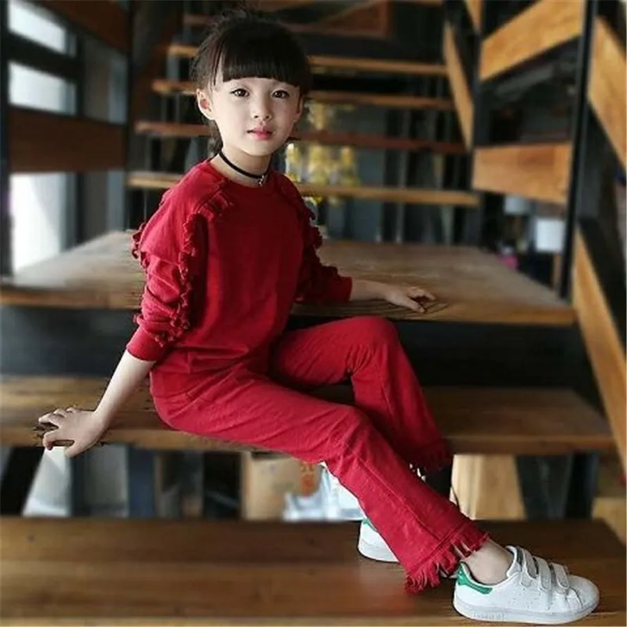 New Autumn Spring Girls Clothing Suits Pullover Kids Colored Cotton Sweatshirt Tracksuit Sport Suits Outwear
New Autumn Spring Girls Clothing Suits Pullover Kids Colored Cotton Sweatshirt Tracksuit Sport Suits Outwear