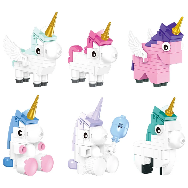 Cartoon Rainbow Pony Building Blocks Cute Unicorned Mini Figure Assembled Mirco Bricks Collection Educational Toys For Children
Cartoon Rainbow Pony Building Blocks Cute Unicorned Mini Figure Assembled Mirco Bricks Collection Educational Toys For Children