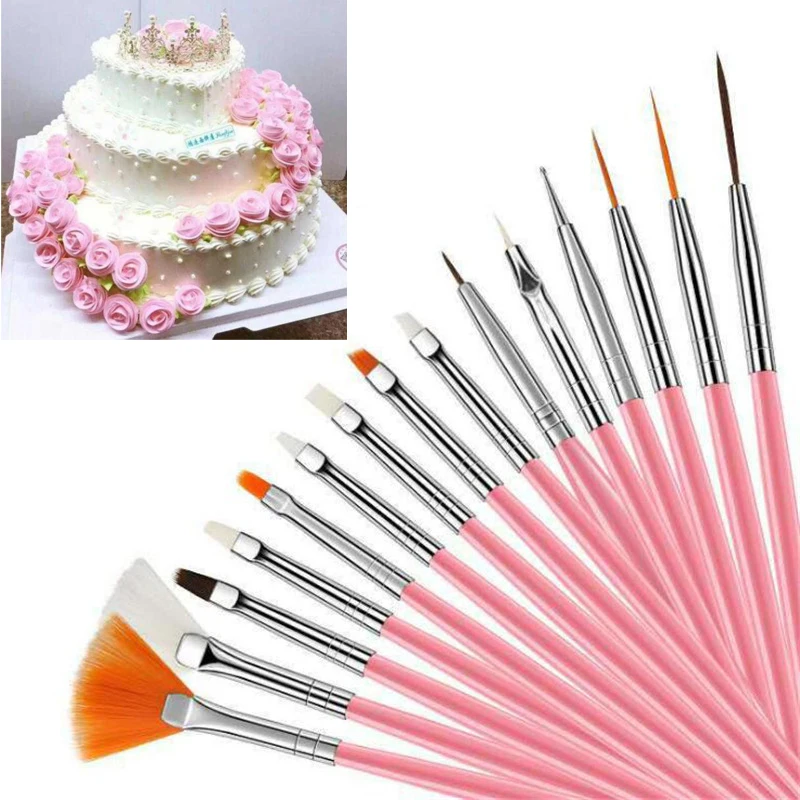 15PCS Cake Decorating Tools Baking Accessories Multifunction Icing Pastry Brushes Fondant Cake Painting Brush Nail Art Brush Pen
15PCS Cake Decorating Tools Baking Accessories Multifunction Icing Pastry Brushes Fondant Cake Painting Brush Nail Art Brush Pen