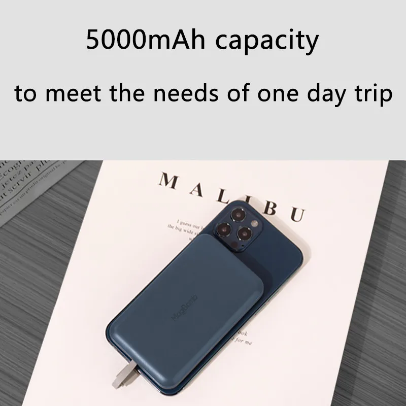 For Magsafe 15W Charger Magnetic Power Bank Suitable For iPhone 12/Pro/ProMax /Mini Magnetic Wireless Charging External Battery
For Magsafe 15W Charger Magnetic Power Bank Suitable For iPhone 12/Pro/ProMax /Mini Magnetic Wireless Charging External Battery