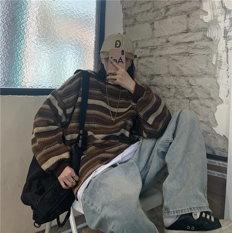 Autumn Winter O-neck Striped Hoodies Korean Ins Loose Causal Pullovers Harajuku Sweatshirt Women Clothes Hipster Ladies Tops New
Autumn Winter O-neck Striped Hoodies Korean Ins Loose Causal Pullovers Harajuku Sweatshirt Women Clothes Hipster Ladies Tops New