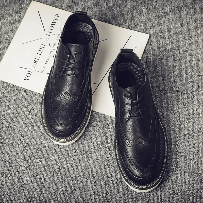 men casual business office formal dress soft leather brogue shoes carved bullock platform shoe autumn winter footwear chaussure
men casual business office formal dress soft leather brogue shoes carved bullock platform shoe autumn winter footwear chaussure