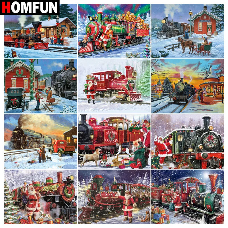 HOMFUN 5D DIY Full Diamond Embroidery "Christmas santa train winter‘’ Diamond Painting Cross Stitch Rhinestone Home Decoration
HOMFUN 5D DIY Full Diamond Embroidery "Christmas santa train winter‘’ Diamond Painting Cross Stitch Rhinestone Home Decoration
