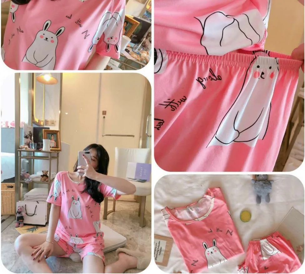 2Piece Summer Women Pajamas Sets Cute Cartoon Print Pajamas Set Sexy Sleeveless Stripe Crop Top Shorts Set Homewear
2Piece Summer Women Pajamas Sets Cute Cartoon Print Pajamas Set Sexy Sleeveless Stripe Crop Top Shorts Set Homewear