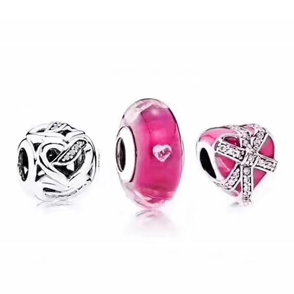 NEW 100% 925 Sterling Silver Love Heart-shaped Charm Through The Glass Beads Valentine's Day Suit Elegant Exquisite Dazzling
NEW 100% 925 Sterling Silver Love Heart-shaped Charm Through The Glass Beads Valentine's Day Suit Elegant Exquisite Dazzling