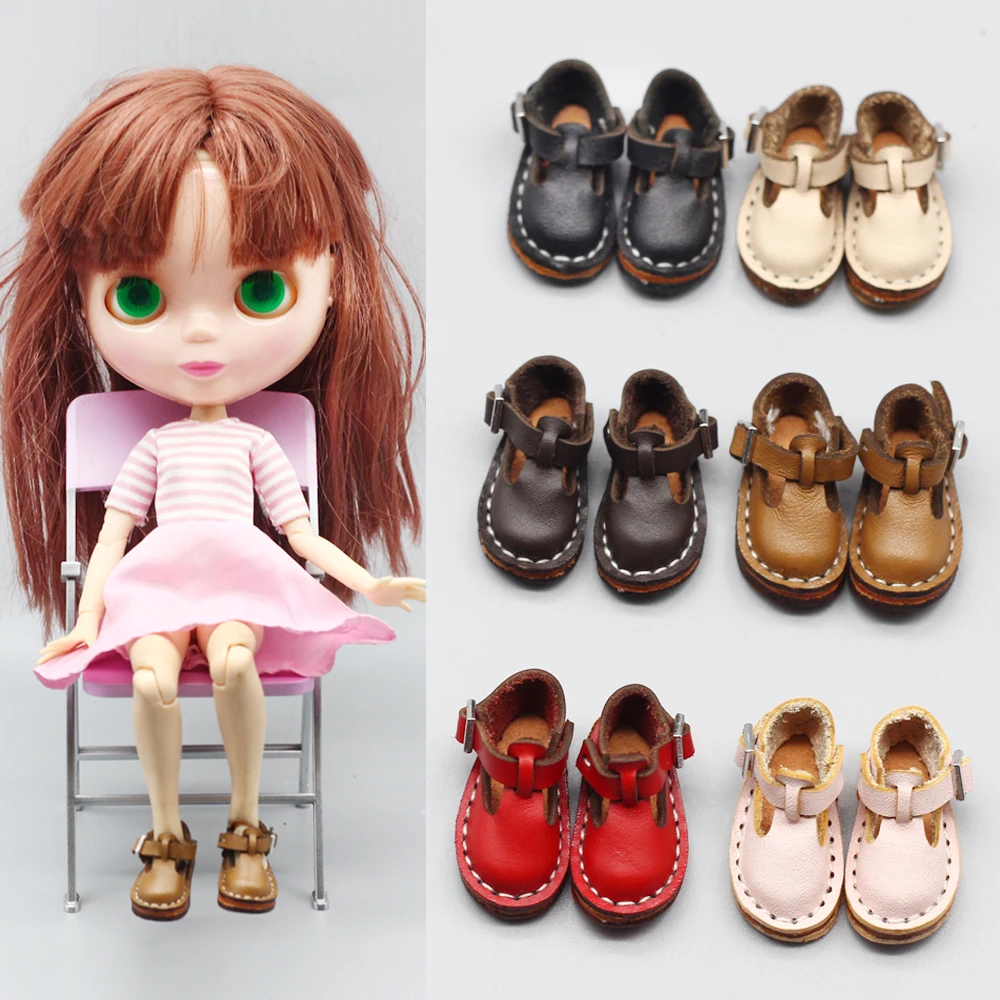 1 пара кукол кожаная обувь для 1/6 Blyth 30 см куклы сандалии как подходит 1/8 BJD Одежда