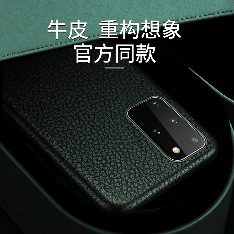Чехол из воловьей кожи с натуральным лицевым покрытием для Samsung Galaxy S20 Plus Ultra +