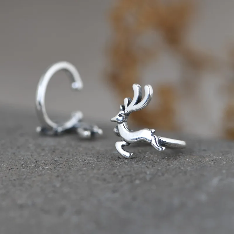 FNJ Animal Deer Earrings 925 Silver Original Pure S925 Sterling Silver Clip Earring Women Jewelry Vintage
FNJ Animal Deer Earrings 925 Silver Original Pure S925 Sterling Silver Clip Earring Women Jewelry Vintage
