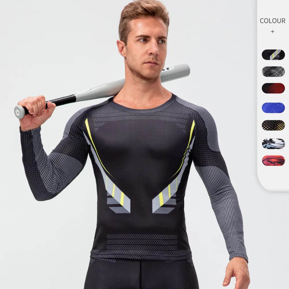 2021 new men camouflage print fitness clothes long-sleeved high-elastic tights T-shirt quick-drying sports training top
2021 new men camouflage print fitness clothes long-sleeved high-elastic tights T-shirt quick-drying sports training top