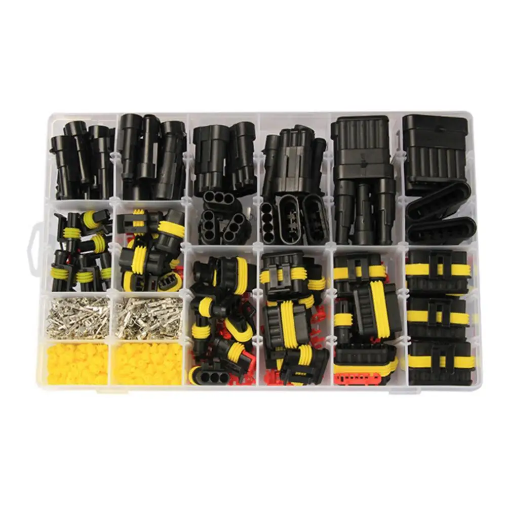 Truck Motorcycle Waterproof Terminals with Buckle 43 Sets 1 to 6 pin Car Electrical Wire Connector Plug Kit with Male and Femal
Truck Motorcycle Waterproof Terminals with Buckle 43 Sets 1 to 6 pin Car Electrical Wire Connector Plug Kit with Male and Femal